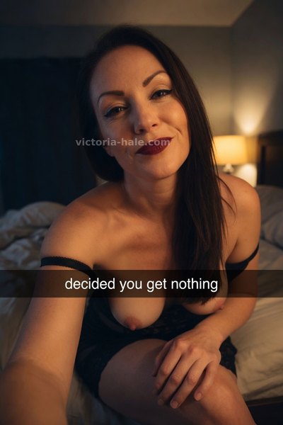 Denial Caption #008: auto selfie snap - Victoria Hale